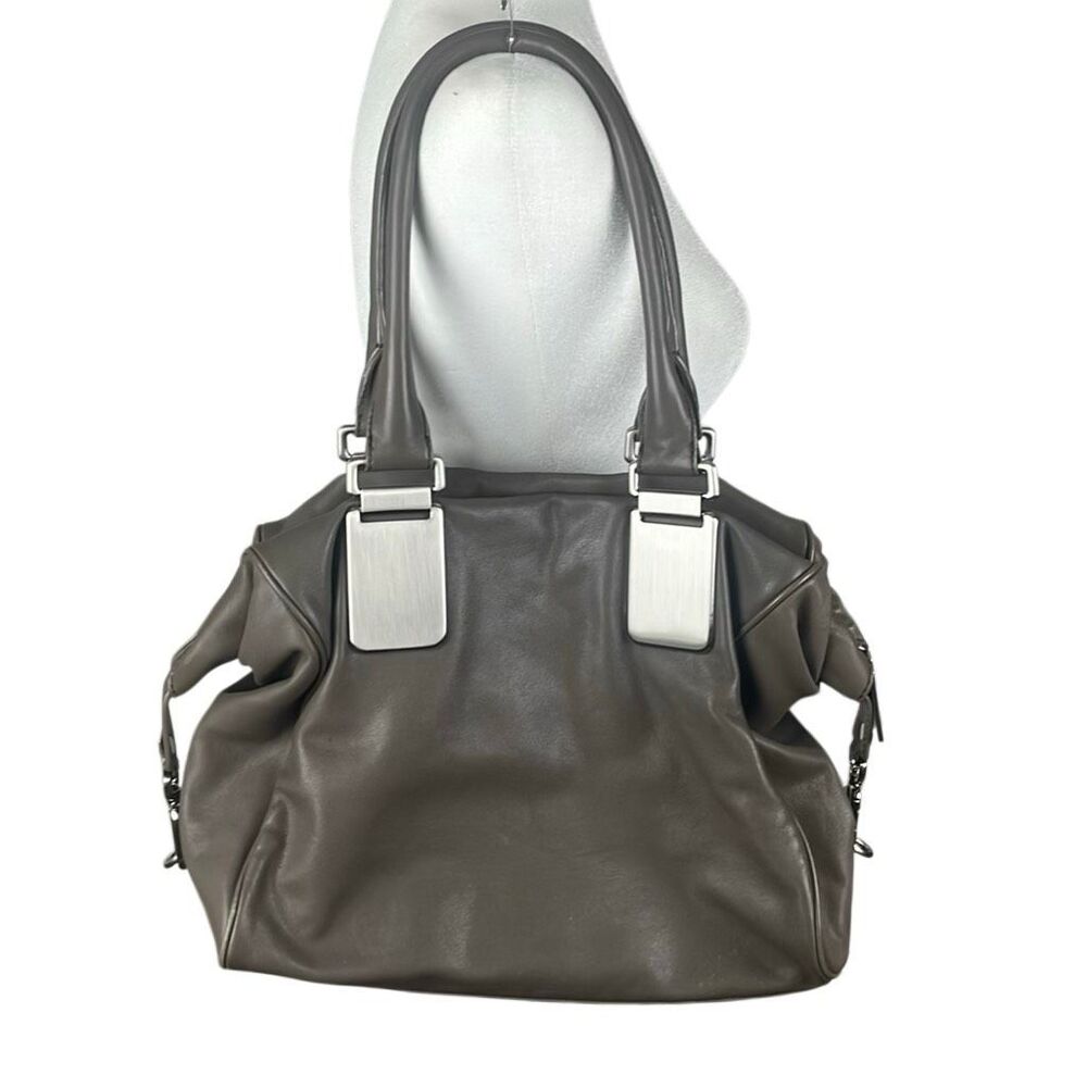 Banana Republic Y2K Leather Shoulder Bag Mushroom Gray